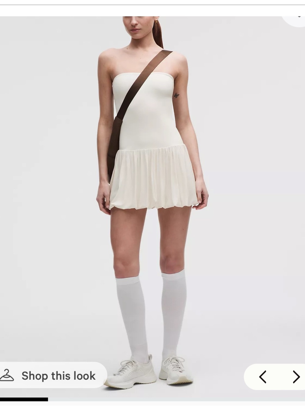 2-in-1 Bubble-Hem Mini Dress